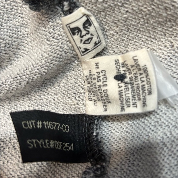 VINTAGE Obey Propaganda men’s 100% cotton rolled collar pullover. M.  Preppy - Picture 5 of 6